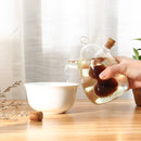 Oil Vinegar Pourer Storage Bottles Condiment Cruet Dispenser Glass Bottle