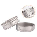 IPRee 350ml 1-2 People Titanium Frying Pot Pan Outdoor Portable Cookware Camping Picnic