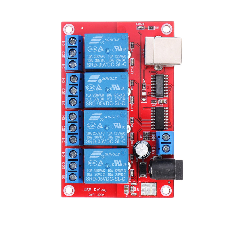 4 Channel 5V HID Driverless USB Relay USB Control Switch Computer Control Switch PC Intelligent Control Relay Module