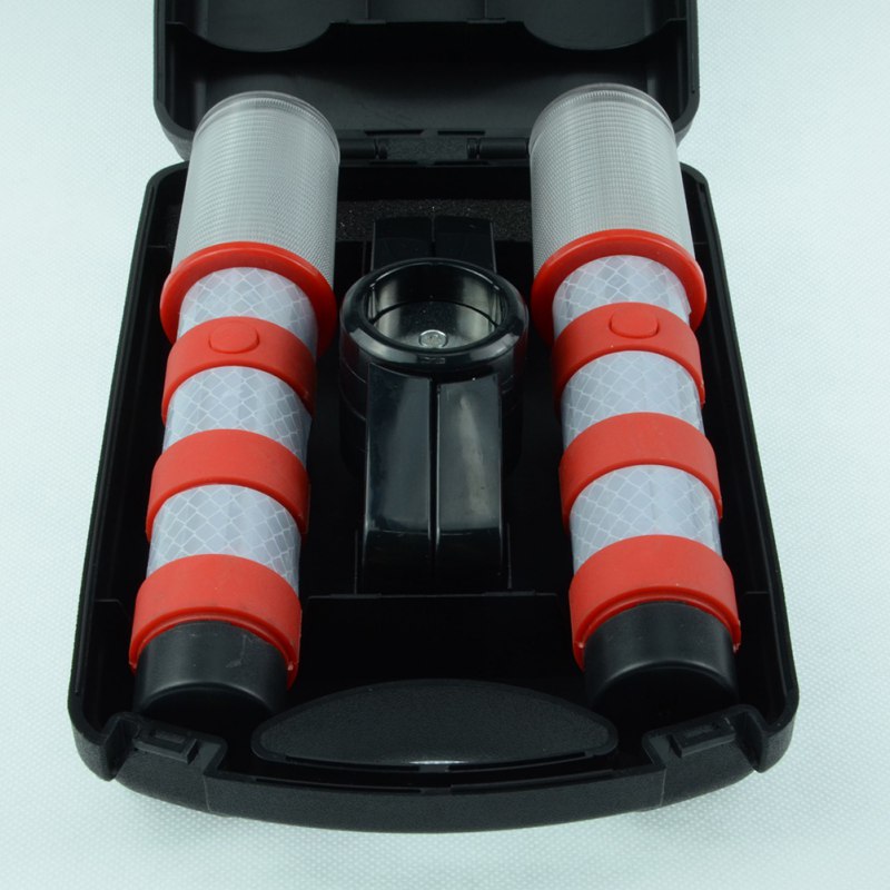 2 Pack HS-1220 Multifuncation Magnetic Tail Standable LED Traffic Warning Light Flashlight