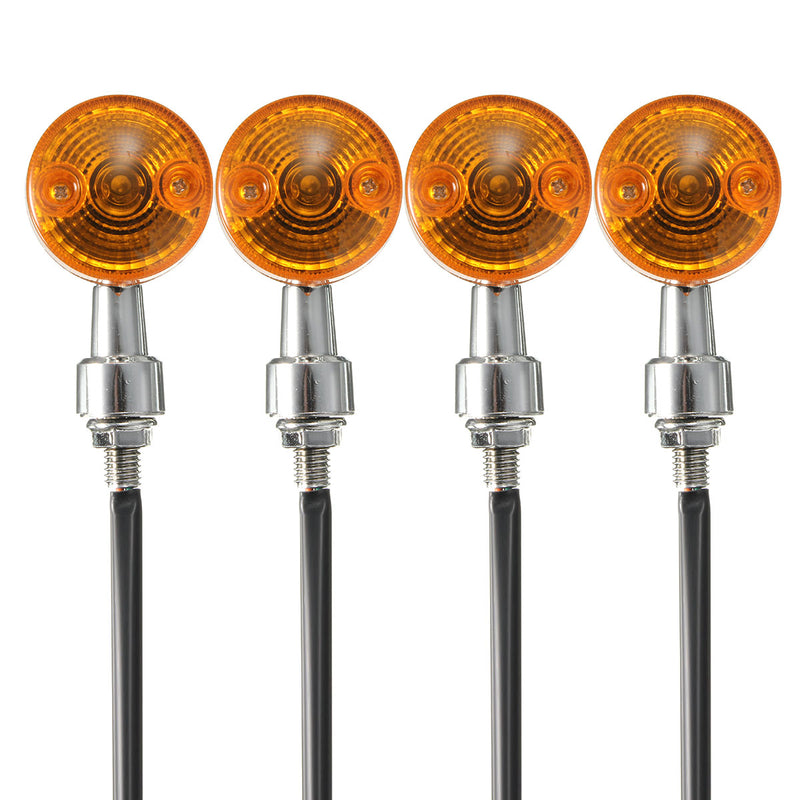 4pcs 12V Motorcycle Turn Brake Signal Lights Bulb Lamp Amber Indicators