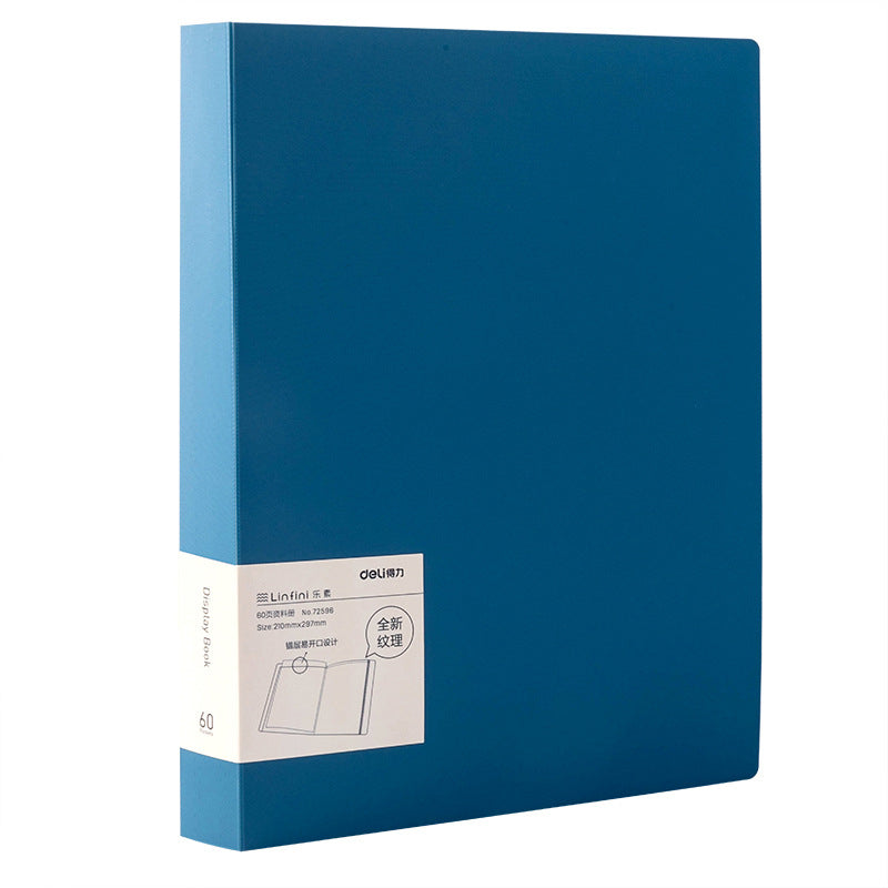 XIAOMI Ecosystem Deli 72596 A4 File Folder 60 Pages Brochure Document Folder Information Booklet Desktop File Organizer Office School Supplies