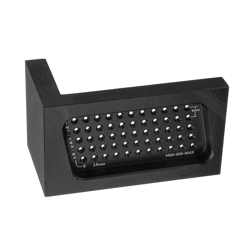 Aluminium Alloy T60 Hole Positioning Metric Measuring Ruler Mini Scriber Marking Ruler Woodworking Tool