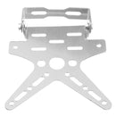 Motorcycle License Plate Holder Aluminum Alloy Mount Bracket Adjusted Number Plate Holder