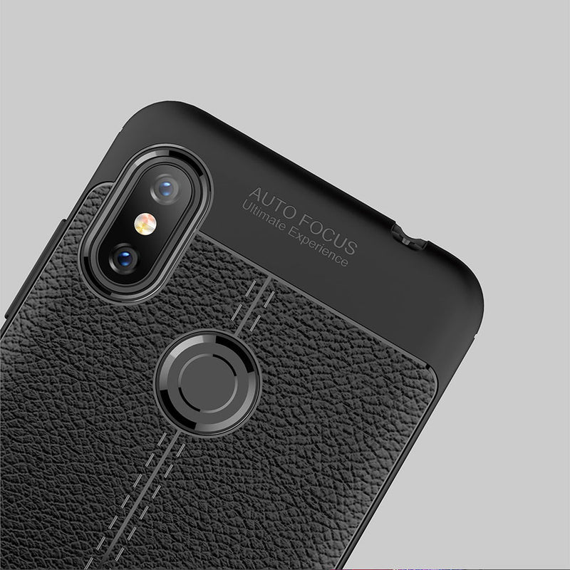 Bakeey Litchi Pattern Soft TPU Anti-fingerprint Back Protective Case For Xiaomi Redmi Note 6 Pro