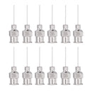 12Pcs/Set 1/2'' Stainless Steel Blunt Tip Dispensing Needle Luer Lock for Syringe Refilling and Measuring Liquid Industrial Glue Applicator