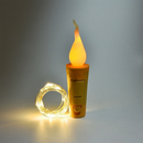 5PCS Battery Operated Flicker Bottle String Light Warm White Cork Shape Copper Wire LED Candle Lamp