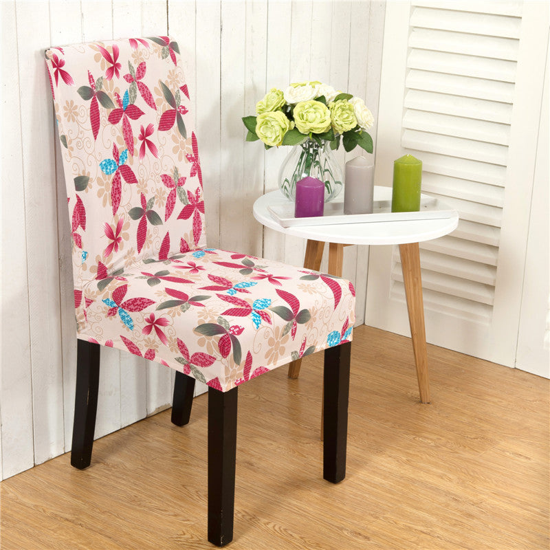 Honana WX-915 Elegant Flower Landscape Elastic Stretch Chair Seat Cover Dining Room Home Wedding Decor