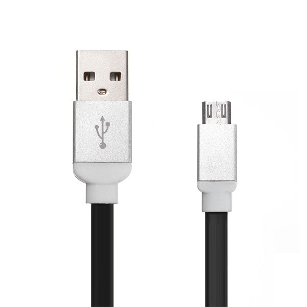 Onten OTN 7287 Black Lightning to Micro USB flat cable for Android devices Aluminum Alloy Shell