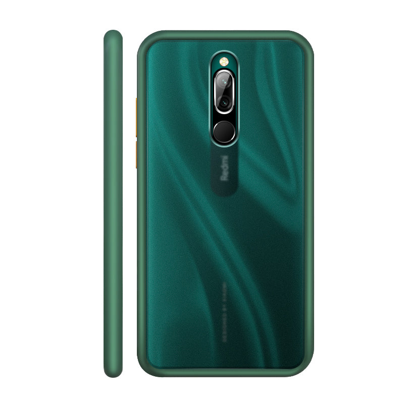 Bakeey Armor Shockproof Anti-fingerprint Matte Translucent Hard PC&Soft TPU Edge Protective Case for Xiaomi Redmi 8