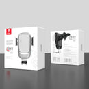 Licheers Metal Glass 10W Qi Wireless Charger Infrared Sensor Auto-clamping Air Vent Car Phone Holder For 4.0 Inch - 6.5 Inch Smart Phone