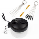 New Airbrush Cleaning Pot Stabilizer Glass Jar Bottles Holder Paint Station Filter Repair Tool