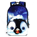 IPRee Polyester Cartoon Laptop Backpack Cute Animal Dog Cat Print Schoolbag Rucksack