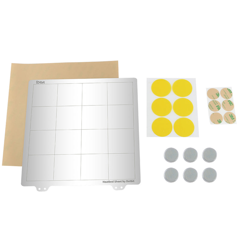 220*220mm Heated Bed Platform Hot Bed Steel Plate with Circular Magnet + Magnetic Sticker + PEI Sheet for Prusa I3 3D Printer
