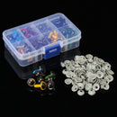 80Pcs 12mm 8Colors Plastic Safety Eyes Washers Kids Teddy Bear Doll Animal Toys Handmade Craft Tool