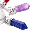 Crystal Pyramid Energy Generator Gemstone 7 Chakra Prism Point Healing Balancing Decorations