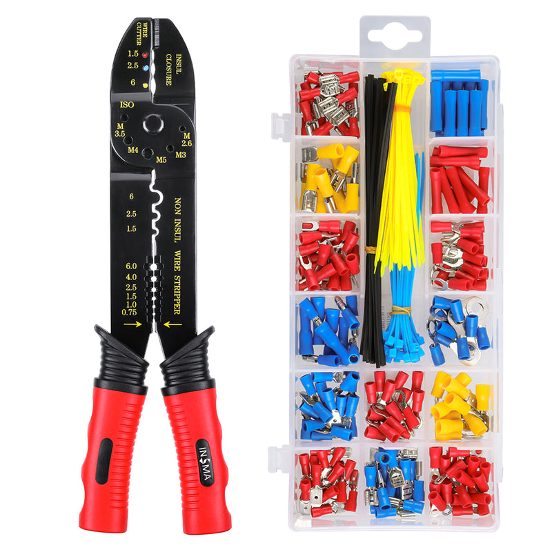 Cable Wire Stripper Cable Cutter Crimper Plier Multifunctional Stripping Tool Kit Hand Tool