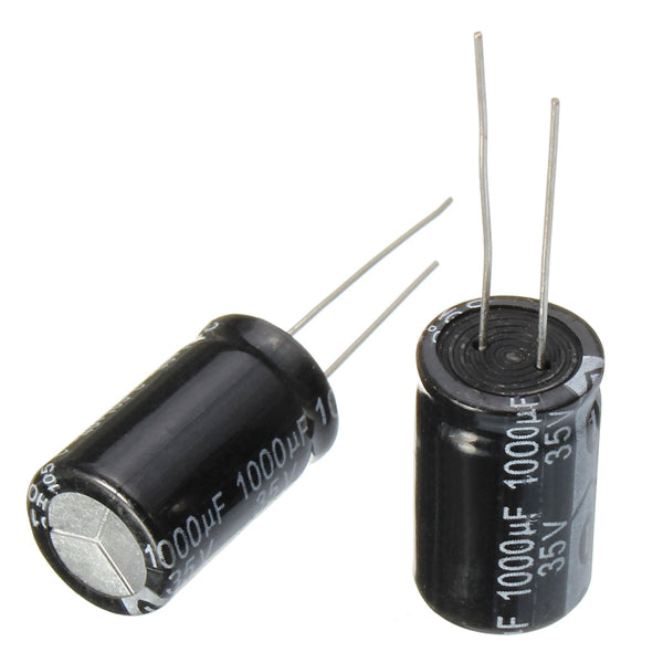 100pcs 35V 1000uF Electrolytic Capacitor Low ESR 13 x 20mm