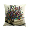Romantic Beautiful Pillow Cover Butterflies Cotton Linen Cushion Cover Pillow Case
