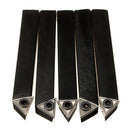 5pcs 1/4 Inch Shank Lathe Indexable Turning Tool with TCMT0902 Inserts