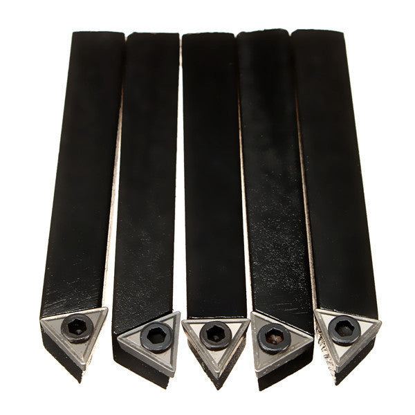 5pcs 1/4 Inch Shank Lathe Indexable Turning Tool with TCMT0902 Inserts