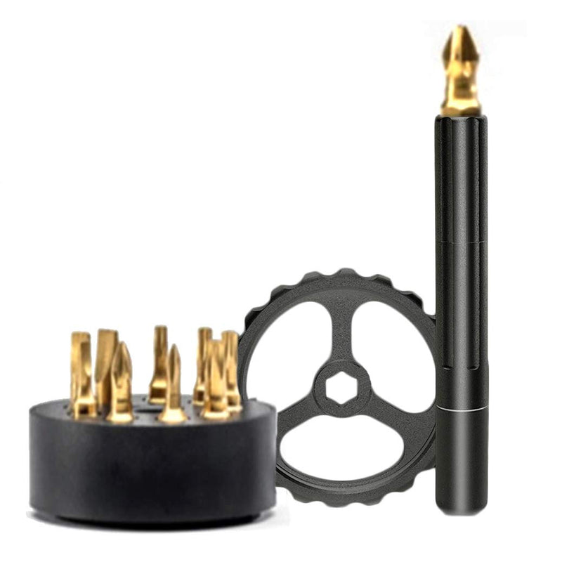 Precision Screwdriver Kit Multitool 10 in 1 Screwdriver Set with 10Pcs Screw Bits Spinner Drive Repair Tool for Watch Eyeglasses Electronic