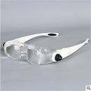 3.8X Bracket TV Reading Glasses Magnifier Loupe Goggles Headband Magnifying Glass with Phone Holder Glasses Case