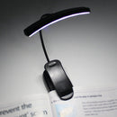 6 LED White USB Rechargeable Eye-Care Book Light Clip On Dimmable Table Lamp For Music Stand Night Reading Piano