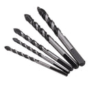 5pcs 6-12mm Black Triangle Twist Drill Bit Concrete Glass Ceramic Tile Marble Drill Bit