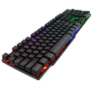IMICE AK-600 104 Keys USB Wired Silicone Sutton Keyboard Three Color Backlit with 1.3m Cable Gaming Keyboard