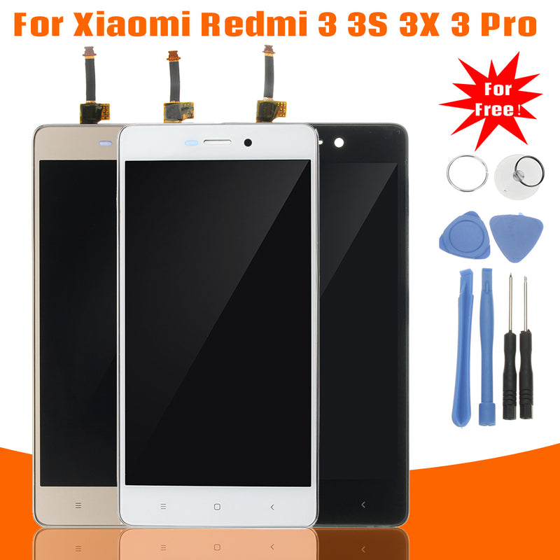 LCD Display+Touch Screen Digitizer Assembly Replacement With Tools For Xiaomi Redmi 3 3S 3X 3 Pro