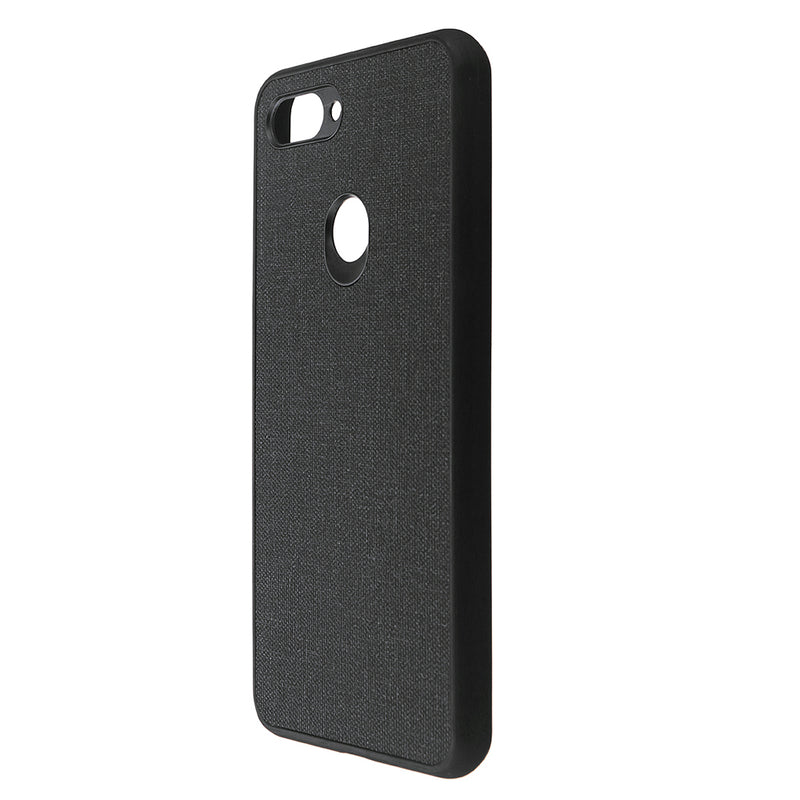 Bakeey Fabric PC+PU Leather Back + Soft TPU Bumper Protective Case for Xiaomi Mi 8 Lite 6.26 inch