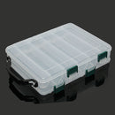 Plastic 12 Compartment Double Sided Fishing Lure Bait Tackle Hook Accessory Storge Box Case