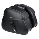 Pair Universal Motorcycle PU Leather Saddlebags Side Storage Tool Pouch Bags Box