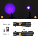 LED UV Flashlight Ultraviolet Torch with Zoom Function Mini UV Black Light Pet Urine Stains Detector Scorpion Hunting