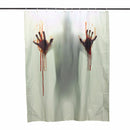 Halloween Horror Blood Bath Polyester Shower Curtain Bathroom Decor with 12 Hooks