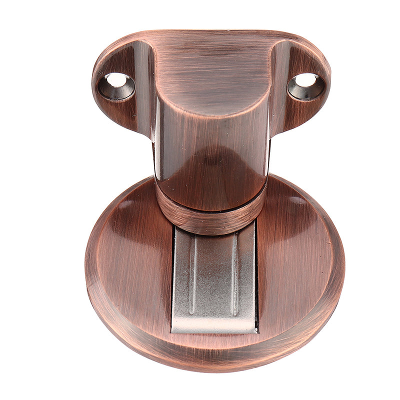 Solid Heavy Duty Zinc Alloy Adjustable Magnetic Door Stopper Hidden Floor Mount Door Catch Free Punching Door Holder w/ 3M Sticker