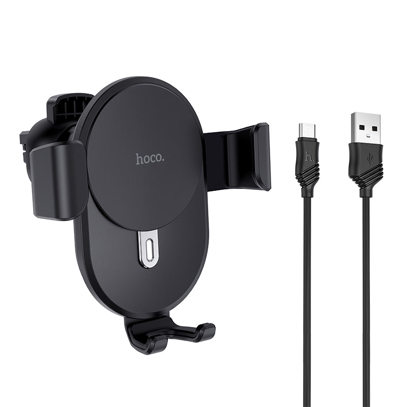 HOCO CW25 10W Qi Wireless Charger Fast Charging Gravity Linkage Auto Lock Air Vent Car Phone Holder Car Mount for 4.0-6.5 Inch Qi-enabled Smart Phone for iPhone 11 for Samsung Galaxy Note 10