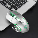 HXSJ M70GY 2400DPI 2.4G 6D Colorful Backlit Wireless Rechargeable Gaming Mouse for Anne Pro 2 Laptop Computer PC