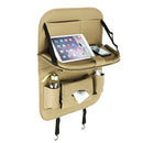 Car Seat Back Leather Kids Organizer Tidy Pocket Storage Bag Travel Holder Table