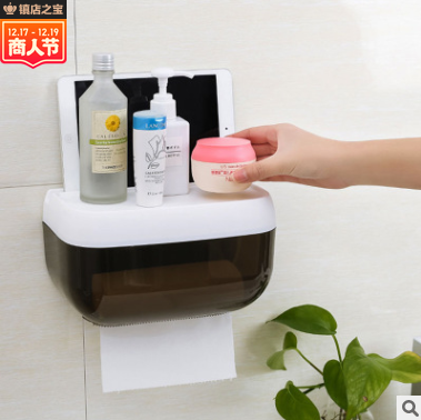 Toilet pumping box free punch toilet storage box creative roll box hand box toilet paper rack Desktop Organizer