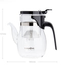 Crystal Clear Tea Glass Pot Tea Leaves Filtration Tea Pot Set
