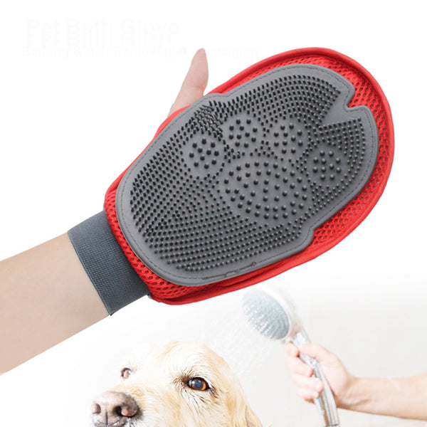 Silicone Magic Pet Bath Glove Cat Dog Hair Remover Glove Massage Cleaning Hair Comb Brush Tool Pet Supplies Grooming Products