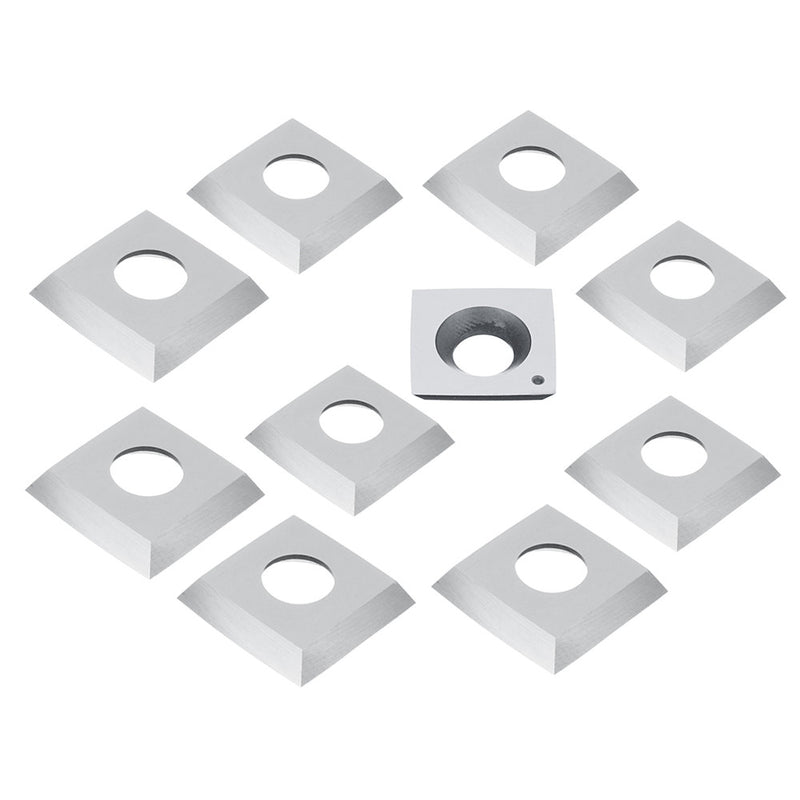 10pc Square Carbide Insert 4-Edge 15x15x5mm For Lathe Wood Turning Blades Tool W/Box