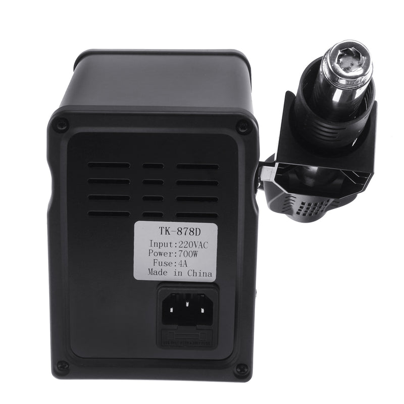 3 in 1 High Power 700W Digital Hot Air Soldering Station with Power Supply Brushless Fan Welding Tool 878D 220V
