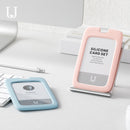 Jordan&Judy JJ-YD0010 1PC Silicone Work Card Holder with Lanyard Employee Name ID Card Cover Work Certificate Identity Badge Holder