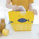 Fish Pattern Oxford Picnic Bag Aluminum Foil Insulation Package Waterproof Cooler Lunch Box Bag
