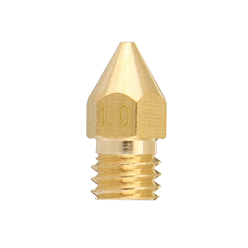 5PCS 1.75mm/1.0mm Copper MK8 Thread Extruder Nozzle For 3D Printer