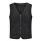 Intelligent Winter Electric Heated USB Sleeveless Waistcoat Heating Jacket Temperature Control Full Zipper Black