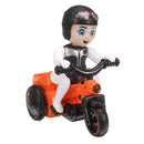 Puzzle Car Toy Trick Stunt Tricycle Light Music Rotate Bike Toys Rechargeable
